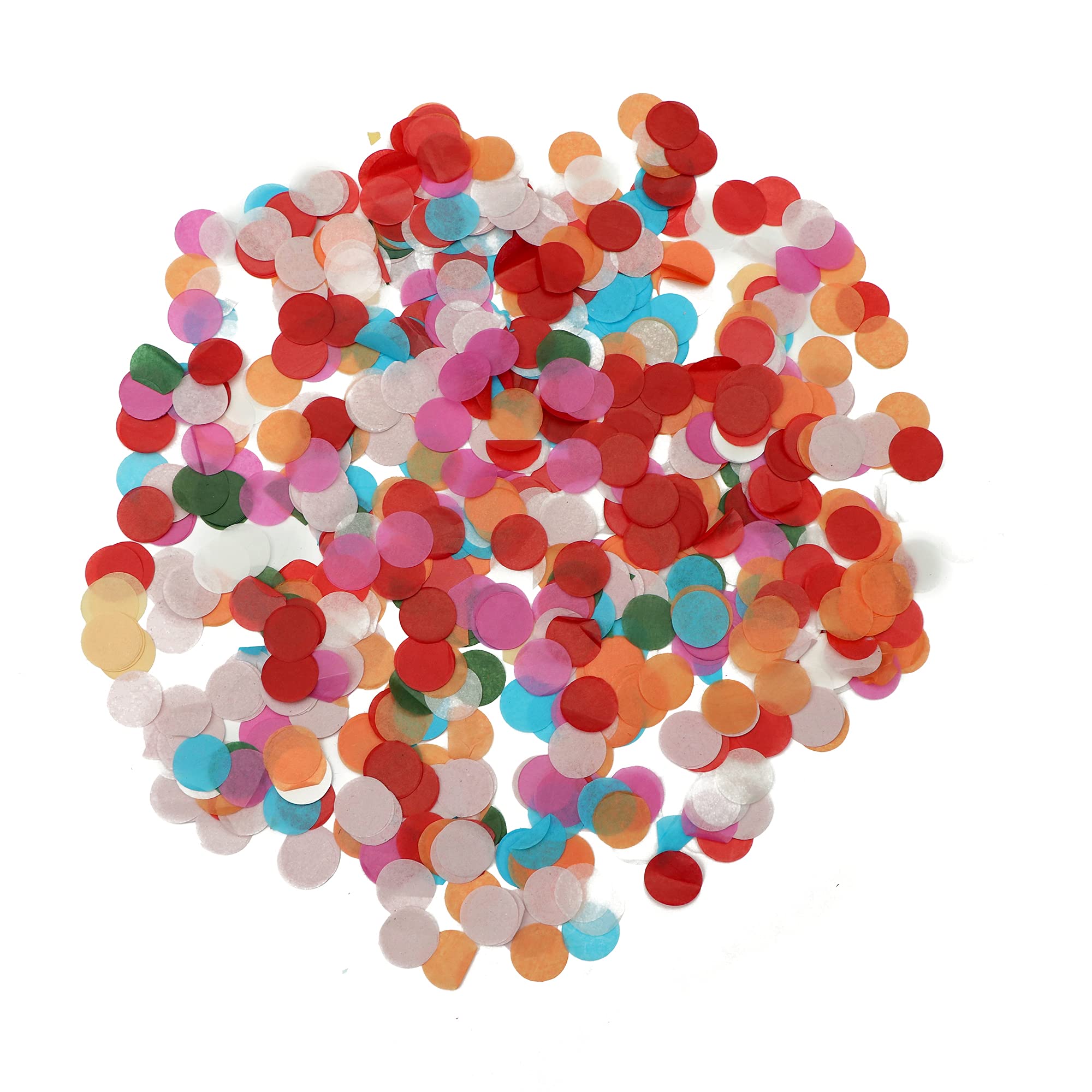 Kidsy Winsy Premium Tissue Paper Confetti 1 Inch Circle (Multi, 200 gms/20000 Pcs)| Bigger Value Pack| Decoration Items for Birthday, Anniversary, Baby Shower| Decor for Balloon Decoration