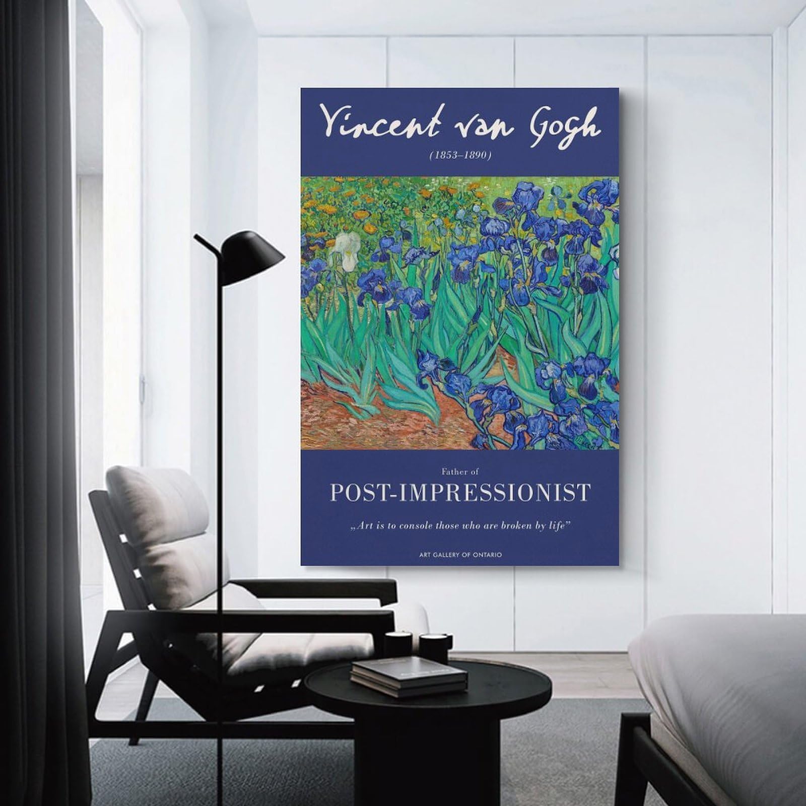 Junmoney Unframe-Style-9 Van Gogh Irises Painting Canvas Art Print, 24X36inch(60X90cm), For Home Walls, Creative Rooms Or Shared Spaces, Decorative Artwork With Broad Appeal
