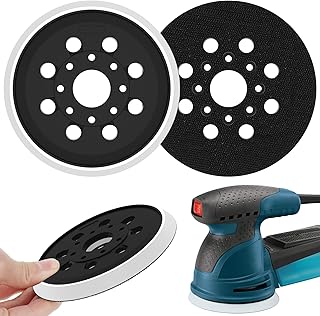2Pcs Sander Pad Compatible with ROS10/ROS20/ROS20VS, 5inch Premium Sander Backing Pad with 8 Holes, Durable Hook and Loop Replacement Orbital Sanding Pad for Grinding