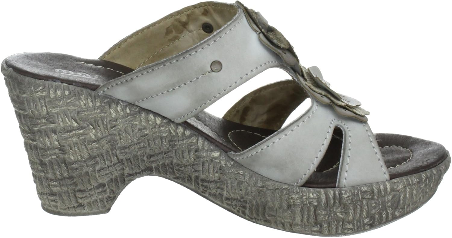 Manitu Girls' Easy Without Back Hellgray Leder Clogs And Mules Shoes 39