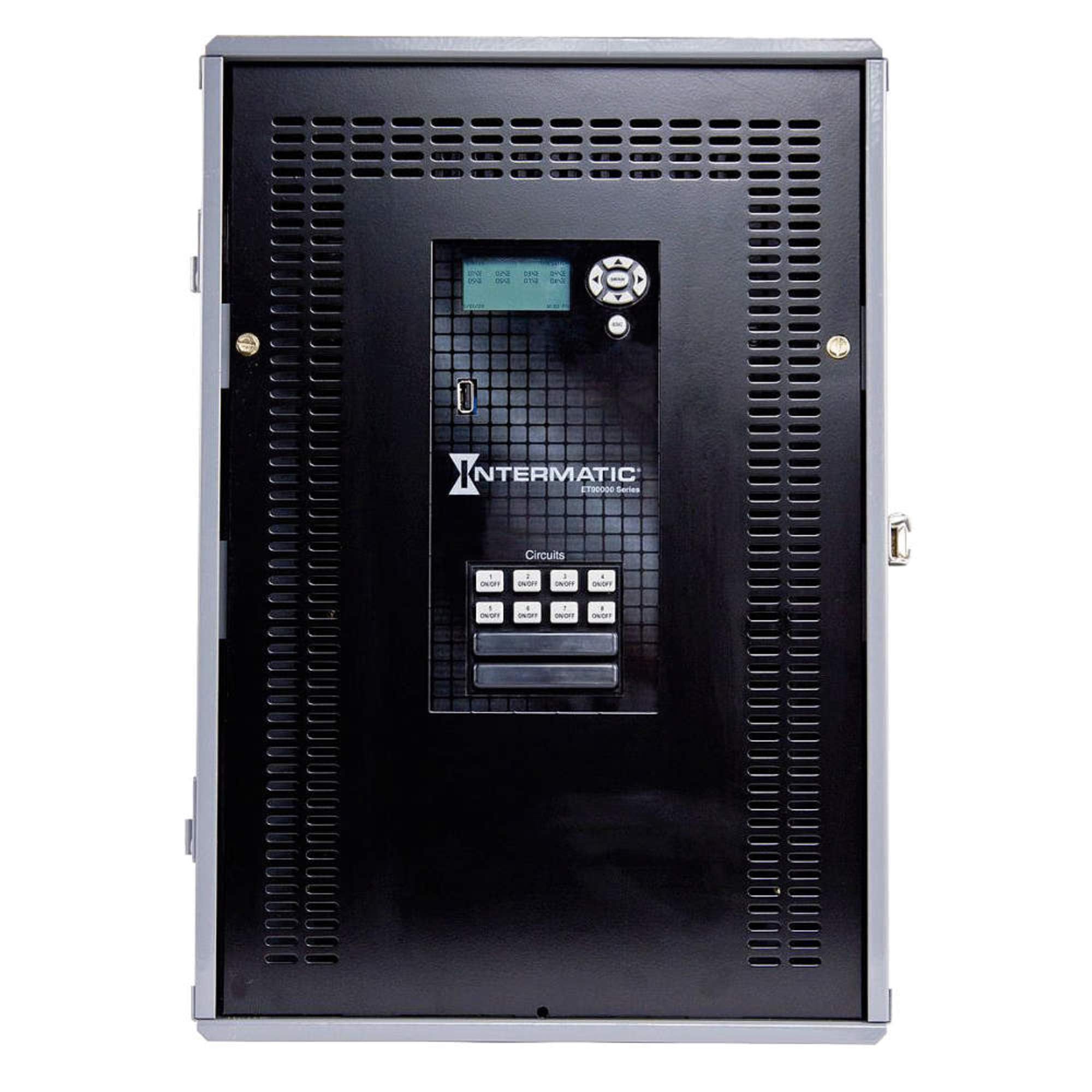 Intermatic ET90815CR 365-Day Electronic Astronomic Time Switch - 120/208/240/277 Volt SPDT, 30A with Ethernet Capability - Durable NEMA 1 Indoor Steel