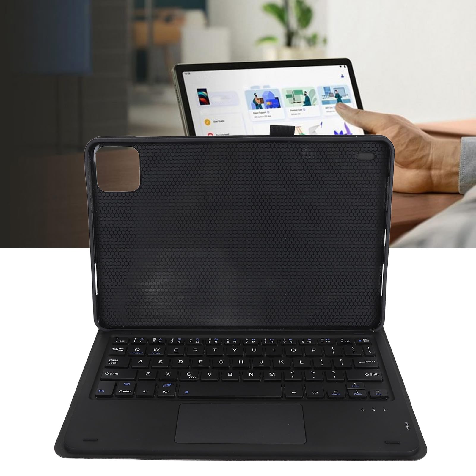 Custodia da tastiera Sustvita per Pad 6 Pro, coperchio per supporto PU leggero per tablet da 11 pollici con tablet magnetico staccabile (Nero)