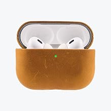 Crazy Horse Leather Case for AirPods PRO 3, Heritage Mustard | Battle-Worn Vintage Finish, Rugged Luxury,Handmade Full-Wrap Case,Handmade RustBend Crazy Horse Leather