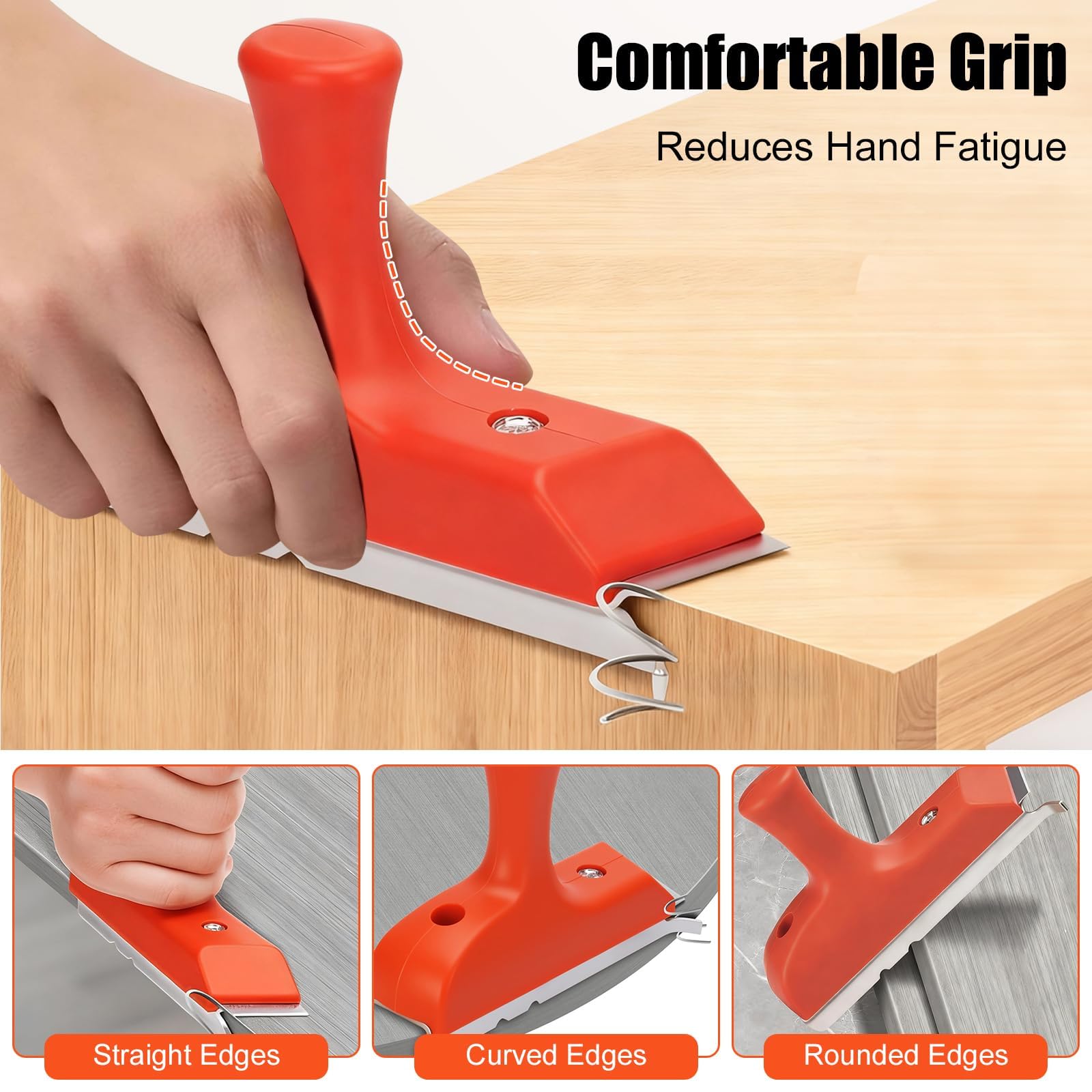 Qivine Araseur de Chant, Coupe-Bordure pour le Bois Portable avec Poignée Antidérapante, Coupe-Bordure pour le Travail du Bois, pour PVC ABS Mélamine, pour Meubles et Bricolage