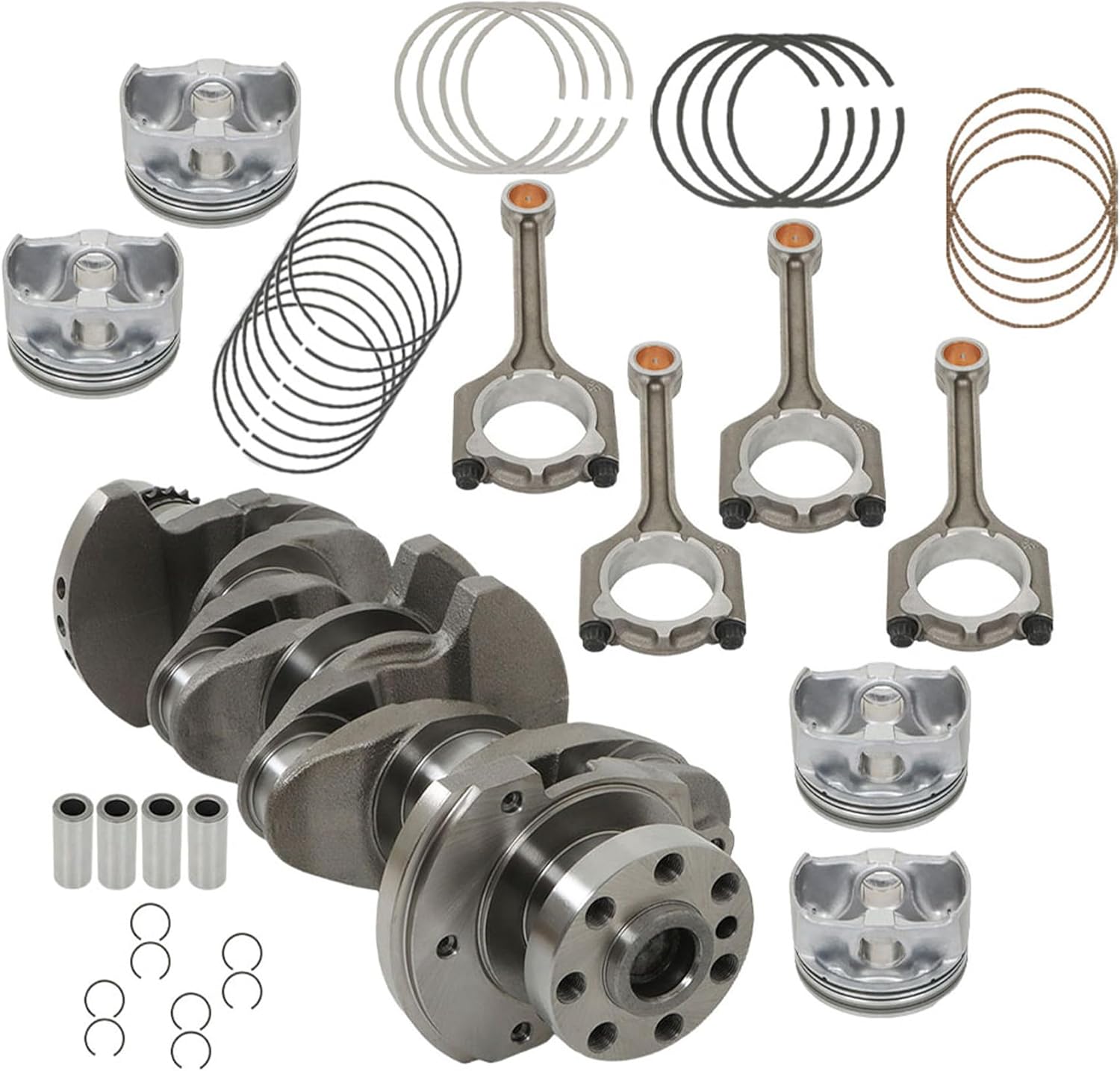 GXYWADY Engine Crankshaft Rods and Piston Set Replacement for Soul 2012-2019 Replacement for Elantra Forte Koup Forte5 2014-2016 Replacement for Elantra Coupe 2.0L 2014