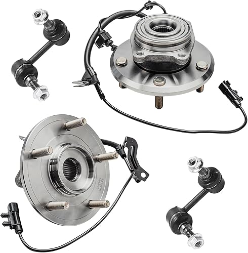 Miniatura 322 de Detroit Axle - Kit de cubos de rodamiento de rueda delantera de 6 piezas para Dodge Dart 2013-2016, Chrysler 200 2015-2017, 2 cojinetes de rueda