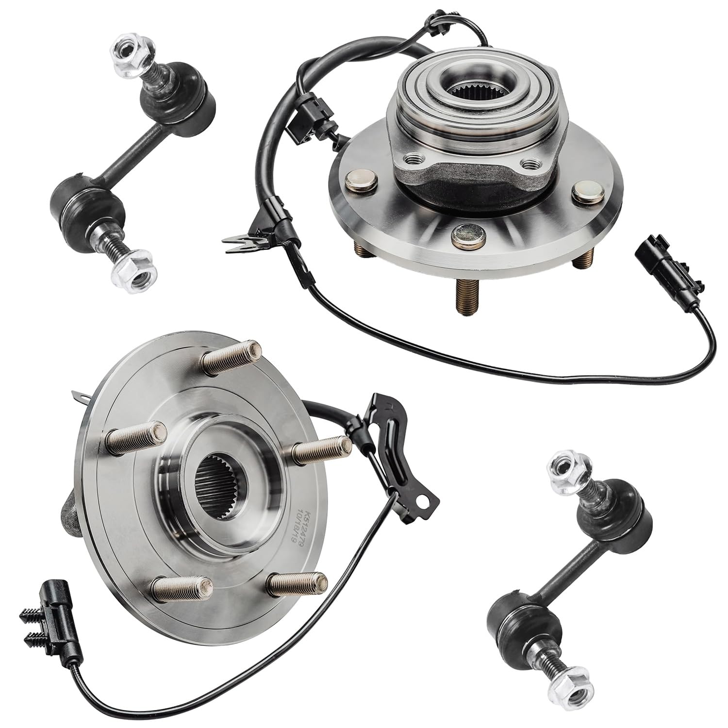 Detroit Axle - Rear Wheel Bearing Hubs Kit for 2009-2018 Dodge Journey