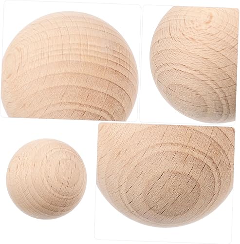 Miniatura 4 de TOYANDONA 5PCS Wooden Croquet Balls Set for Outdoor Lawn Games Sturdy Solid Wood Balls for Backyard Croquet DIY Crafts and School Projects