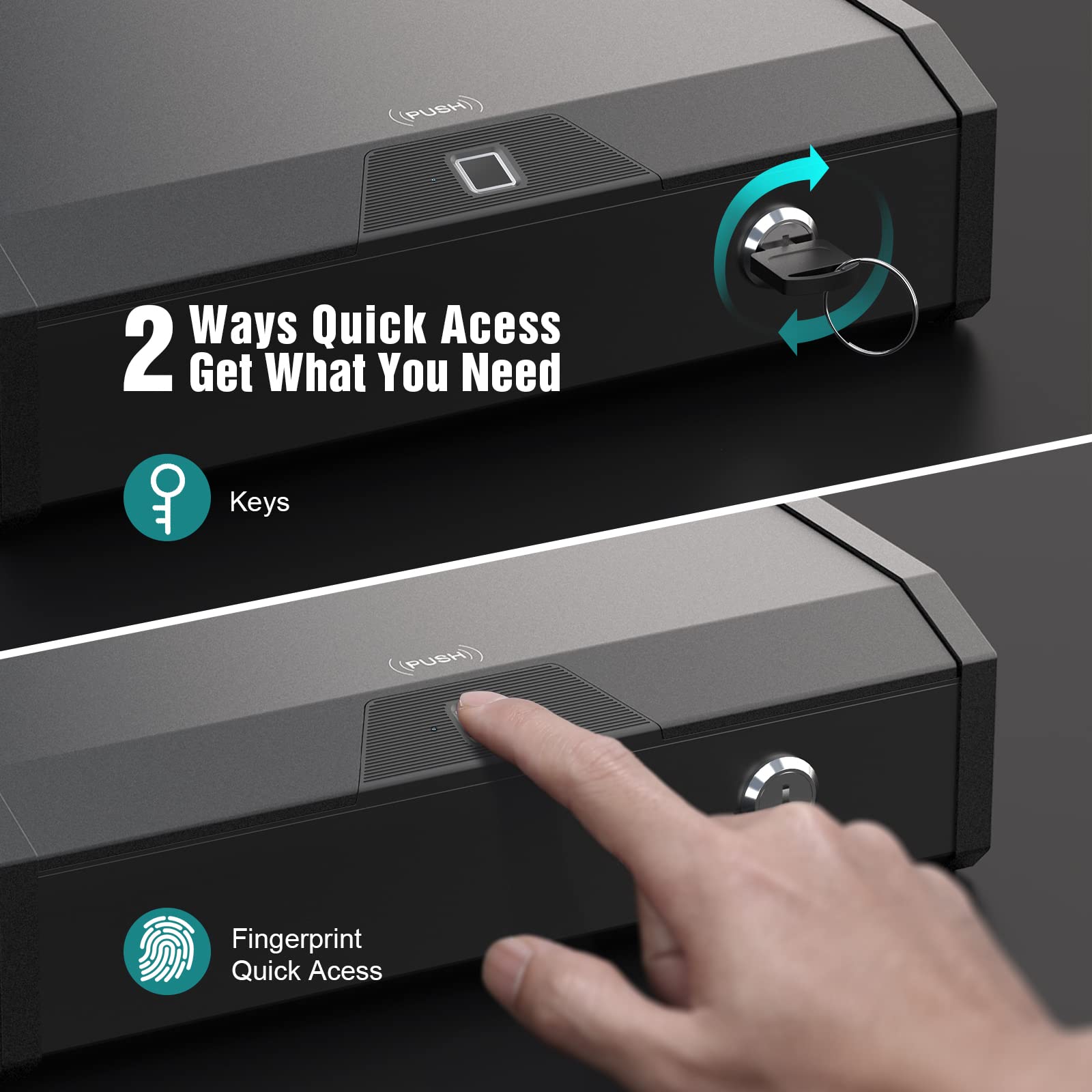 Buy Gun Safe Pistol Safe, Biometric Gun Safe for Handgun, with