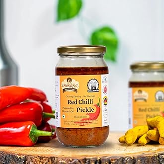 Homemade Red Chilli Pickle (Chutney Form) | Lal Mirch ka Achar | Traditional Age Old Recipe | Sundried and Freshly Grounded Spices | No Vinegar, Colors or Additives | Mustard Oil Sarso | Medium Spicy | 400 Gm