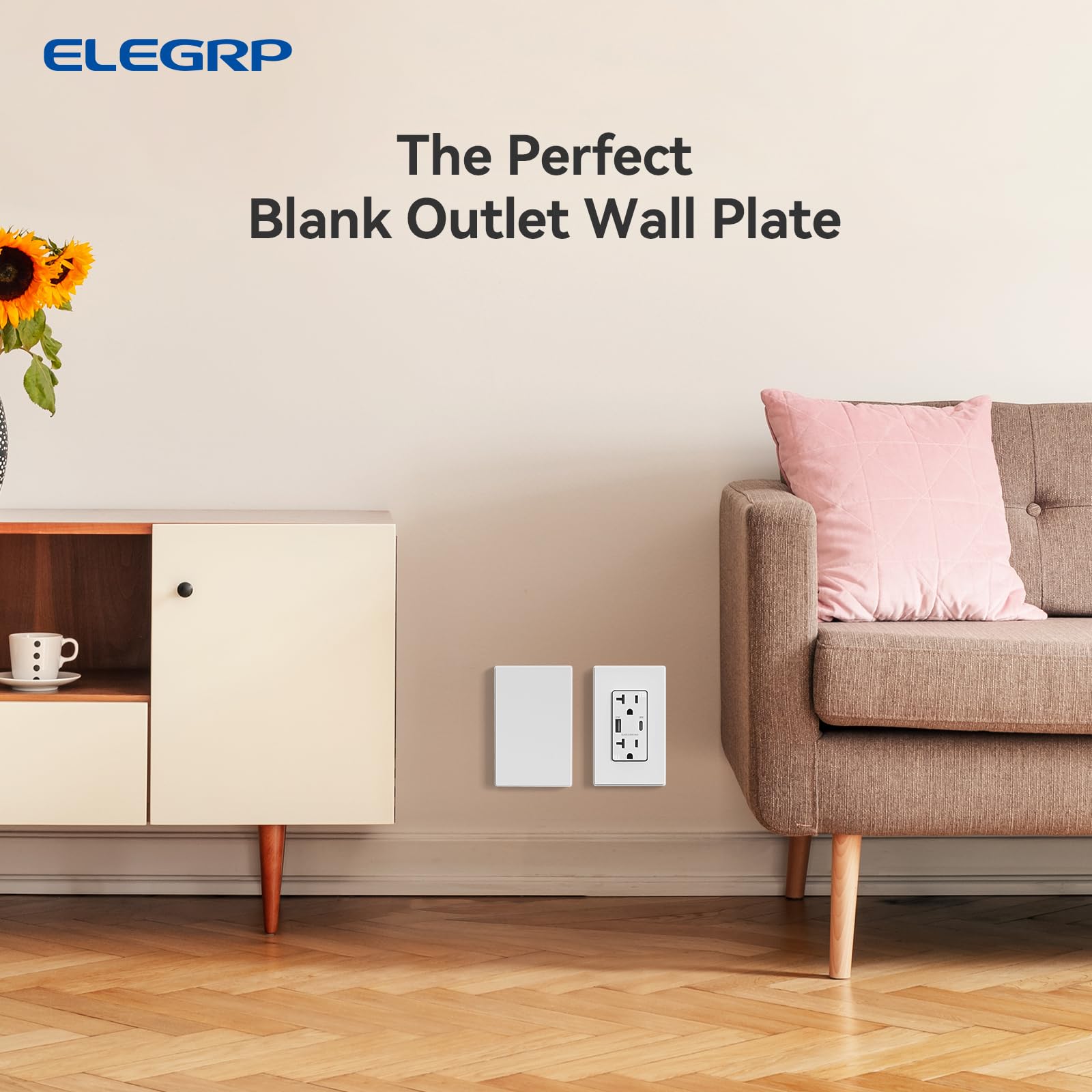 Blank Wall Plate Cover - Screwless Outlet Plate -6