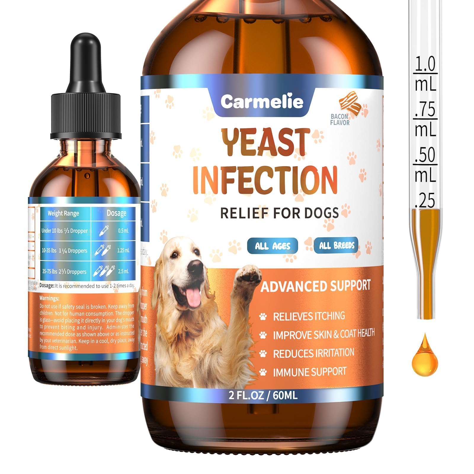 Natural Yeast Relief for Dogs Supports Dog Healthy Itch Relief, Ear Discomfort Care, Itch for Dogs Allergy Supports
