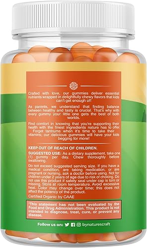 Miniatura 2 de Gomitas orgánicas de apoyo inmunológico para niños, gomitas veganas orgánicas de vitamina D para niños con vitamina C y zinc para la inmunidad de