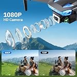 T28 Foldable Drone with 1080P Camera for Adults & Beginners, Gift for Kids