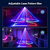 Ehaho DJ Laser Lights for Party, Hundreds of 3D Animation Laser Light Show Machine, DMX512 Music Sound Activated Laser Dance Light, RGB Beam Scanning Projector w/Remote Control for Indoor