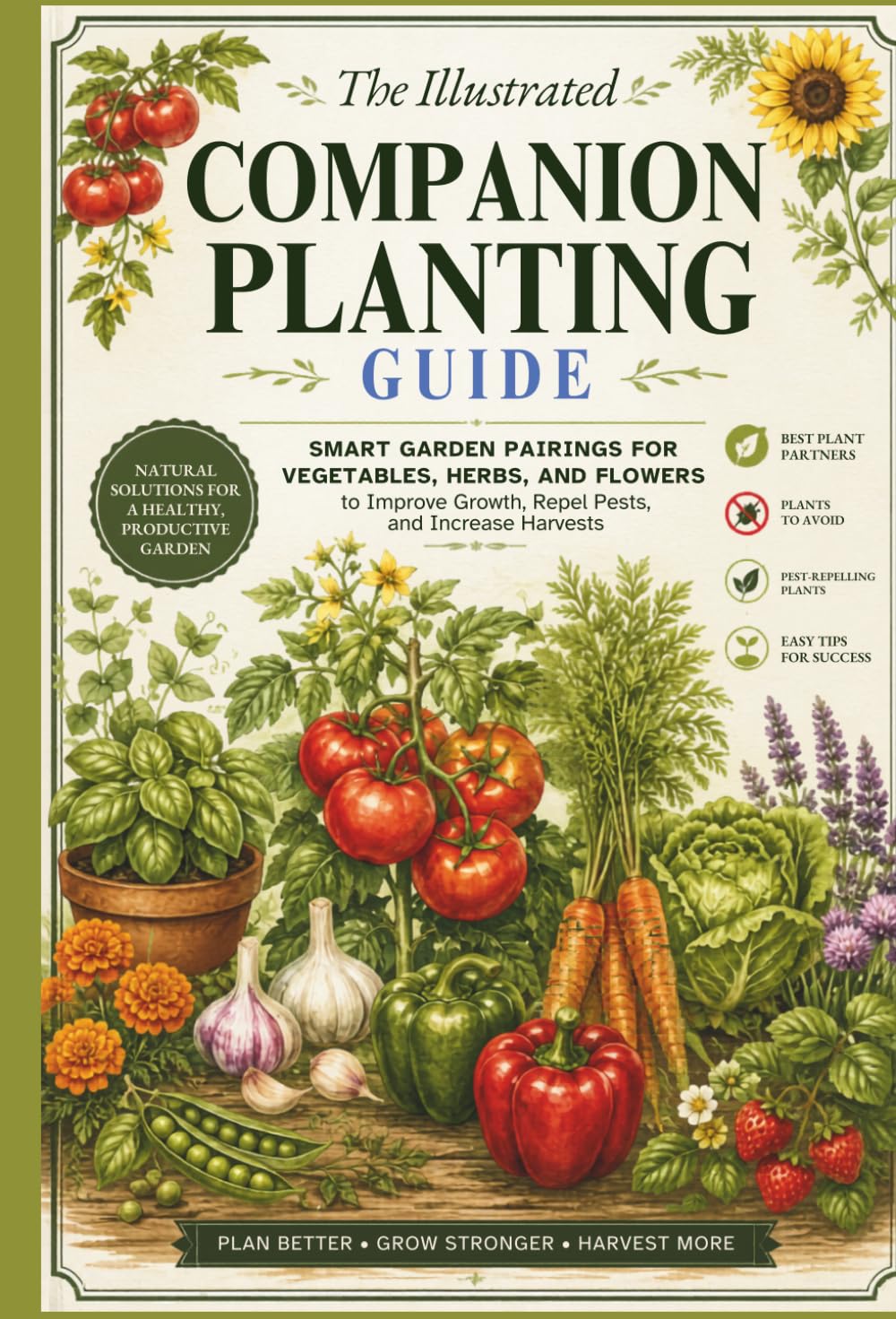 The Illustrated Companion Planting Guide: Smart Garden Pairings for Vegetables, Herbs, and Flowers to Improve Growth, Repel Pests, and Increase Harvests