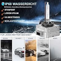 XELORD D1S Xenon HID fényszóró izzó 6000K fehér 35W 12V 2db 5