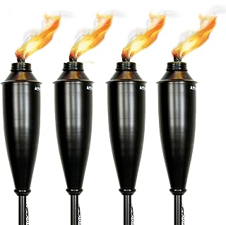 12 Backyard Tiki Bar Ideas for Fun Tropical Entertaining Spaces 59 Garden Torches for Outside - Deco Home Pack of 4 Metal Garden Torches Ci...