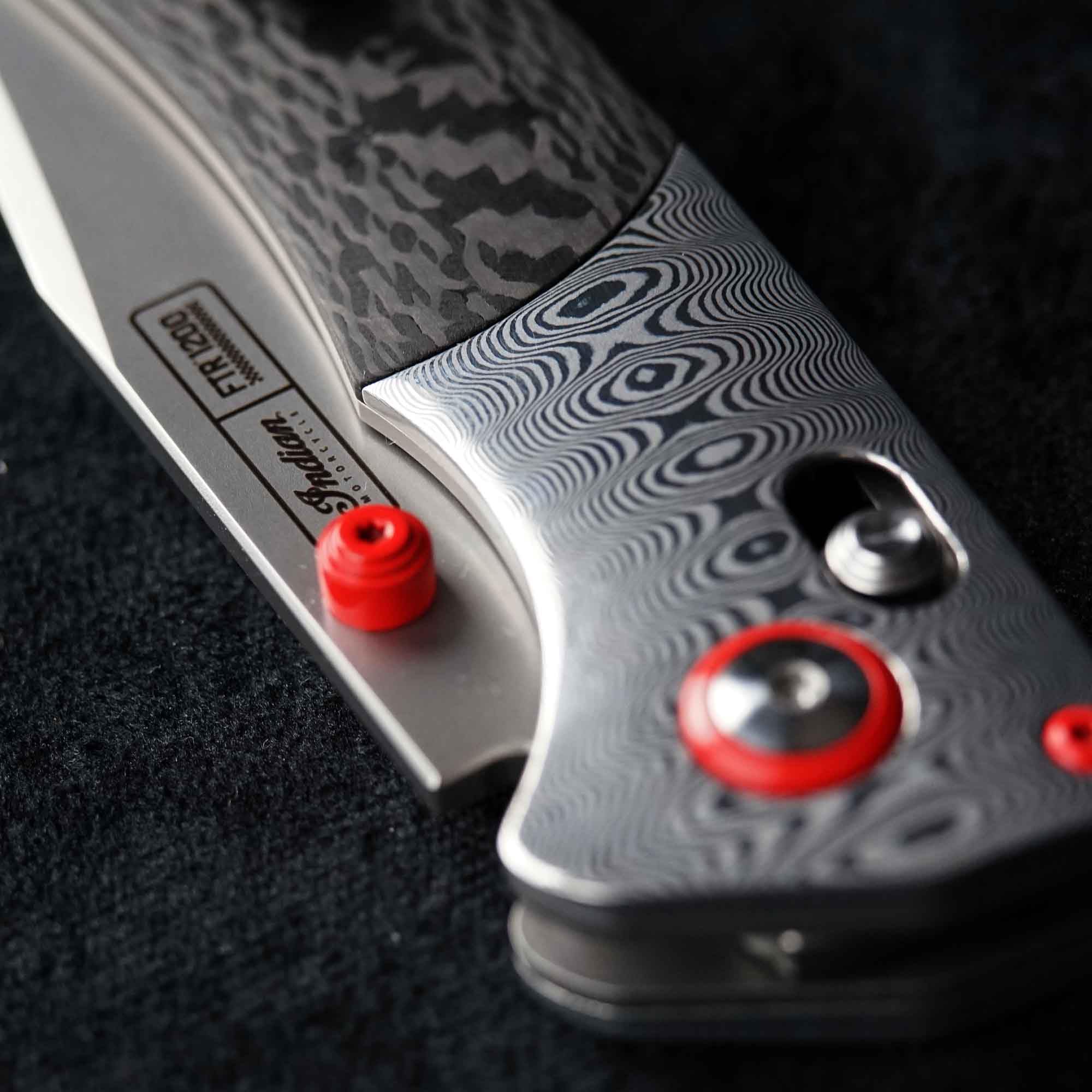 DELLINGER Klappmesser Indian Carbon Edition S90V stonewashed - Karbongriff