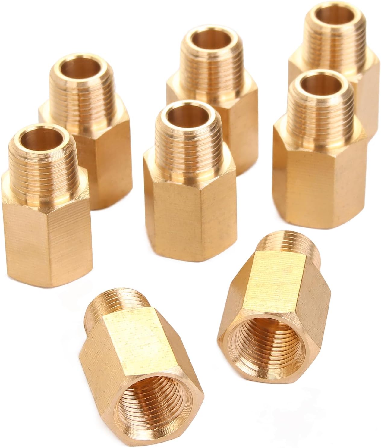 LTWFITTING Brass Pipe 1/8" Male x 1/8" Female NPT Adapter Fuel Gas Air(Pack of 30)