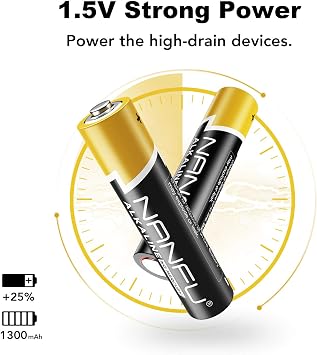 NANFU AAAパフォーマンスアルカリ電池 20 - pack with tester
