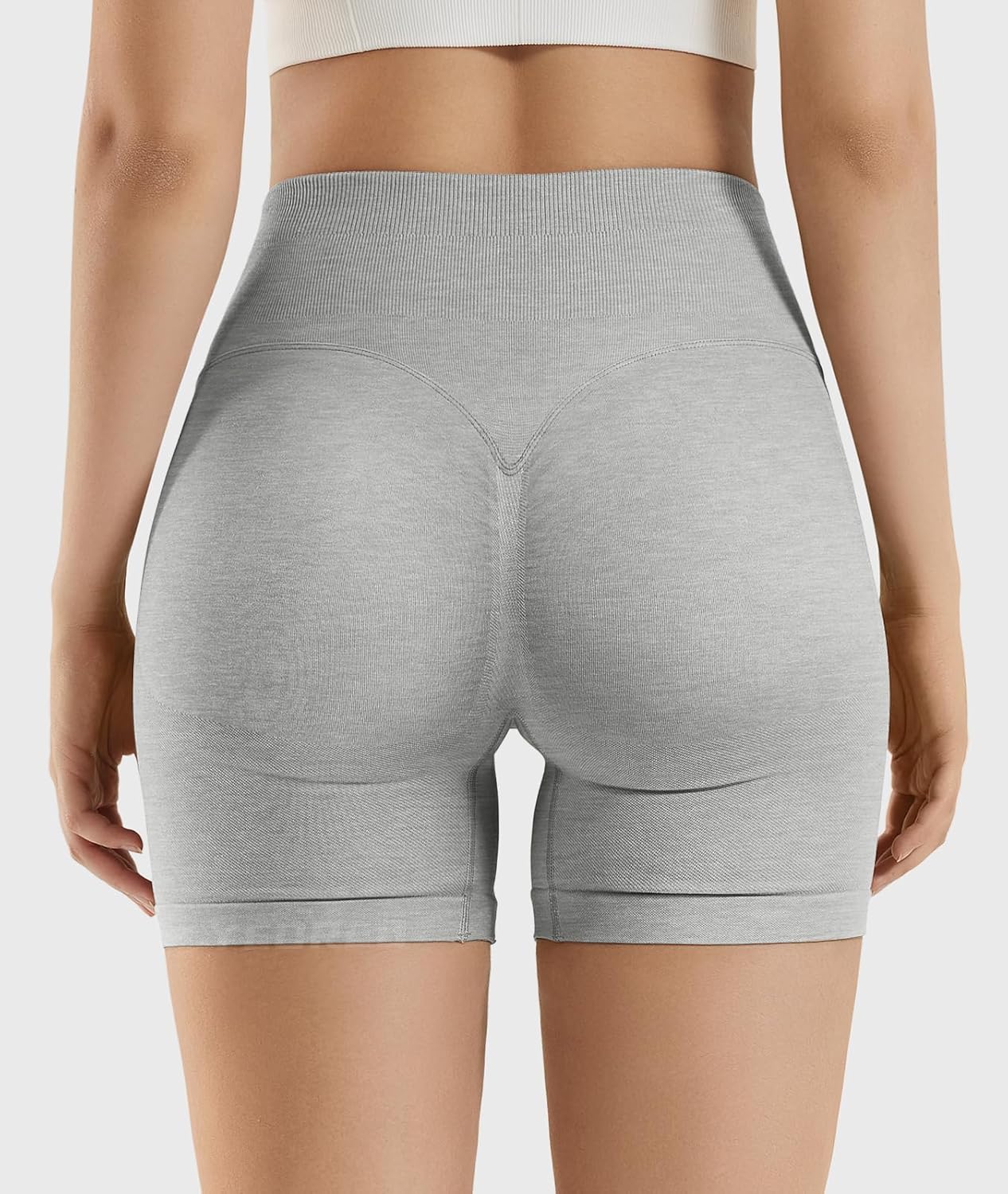 YEOREO SoftHue Workout Shorts Womens Scrunch Butt Lifting 4.5" Seamless Gym Clorisy Running Shorts - Image 3