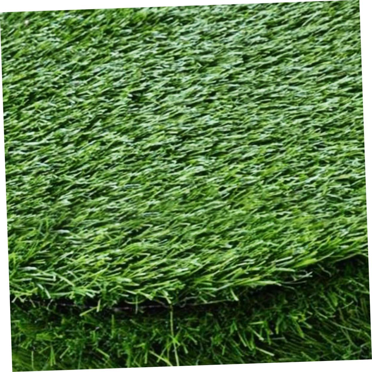 Round Fake Grass Rug for Outdoor Fake Grass Decor Mat Artificial Pad for Home