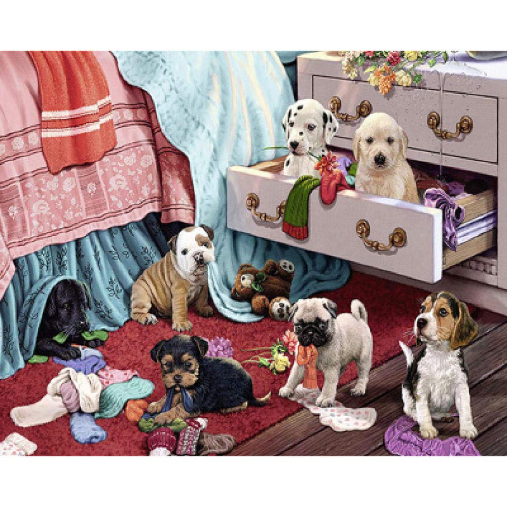 Peinture diamant bouledogue 5D finie l'anxiété avec ce kit carré