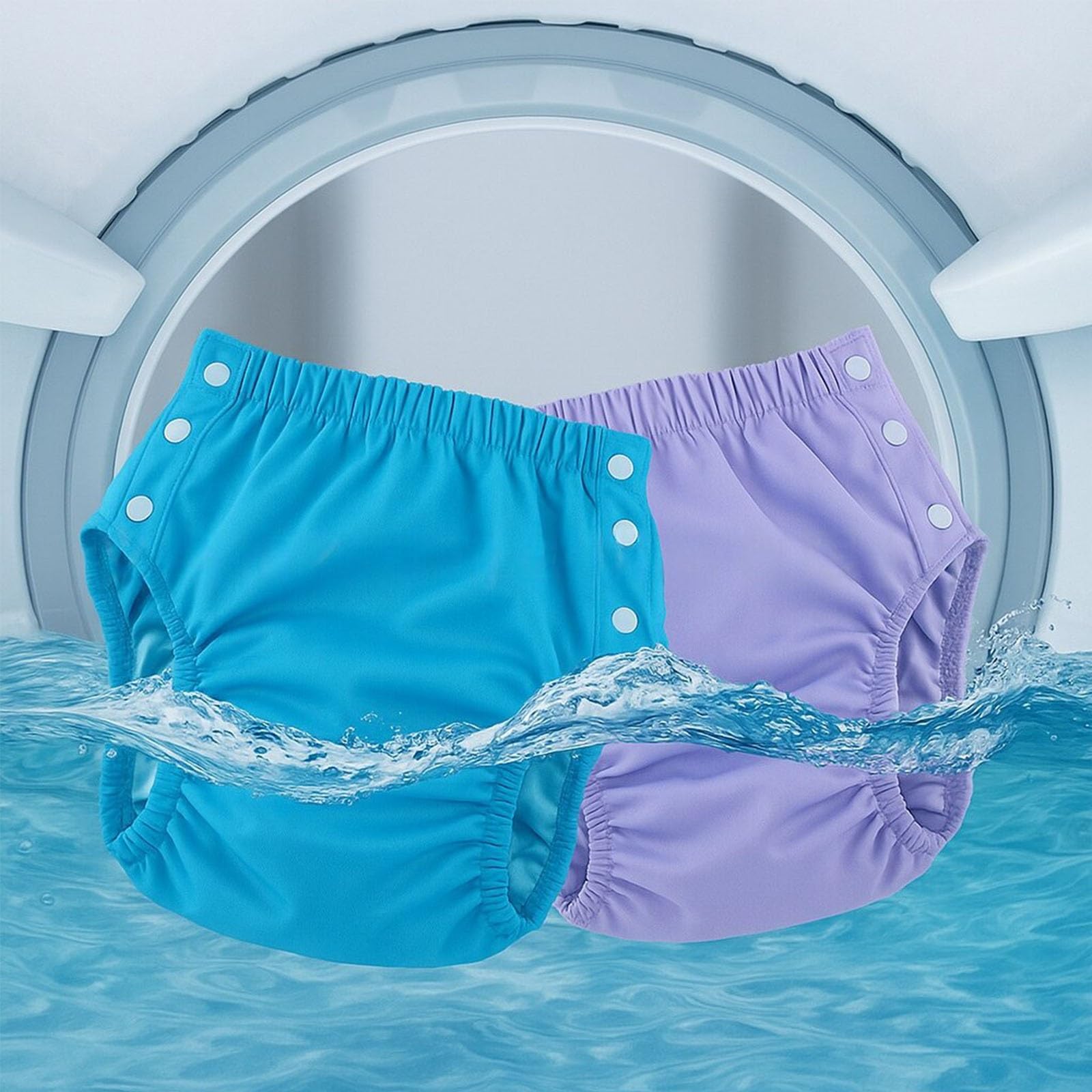 2 Stück Wiederverwendbare Stoffwindeln für Erwachsene,Waschbar Damen Höschen Inkontinenz Pants Männer Auslaufsichere Baumwoll Unterwäsche(Cotton Style 2,XX-Large)