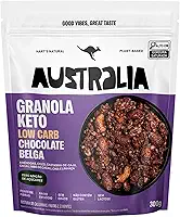 Hart's Natural Granola Australia Keto Low Carb Belgian Chocolate | Granola Sem Açucar, Sem Lactose, Sem Glúten, Vegano | 100% Natural | Alto em Fibras | 300g