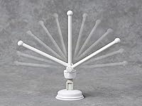 Vista 2 de Safe-er-Grip Changing Lifestyles Drip Dry Portable Drying Rack, White with 3 Movable Arms, Swing Arm Suction Cup Towel Bar, Bath Towel Rack Hanger