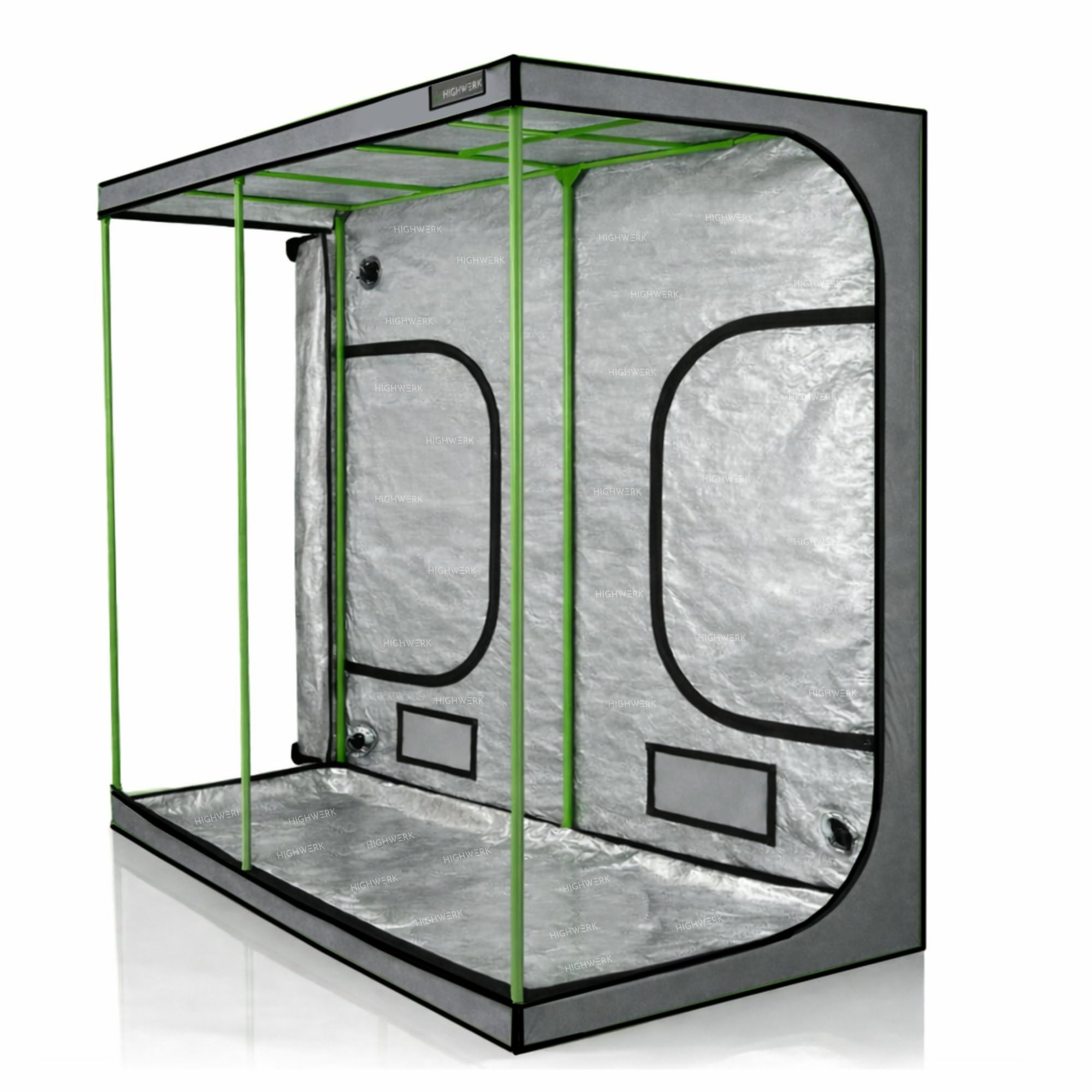 Tenda da coltivazione 240 x 120 x 200 cm | MyHomeGrow Grow Tent, grigio | Tenda da coltivazione indoor per la coltivazione di piante | Growbox, Homegrow, armadio da coltivazione