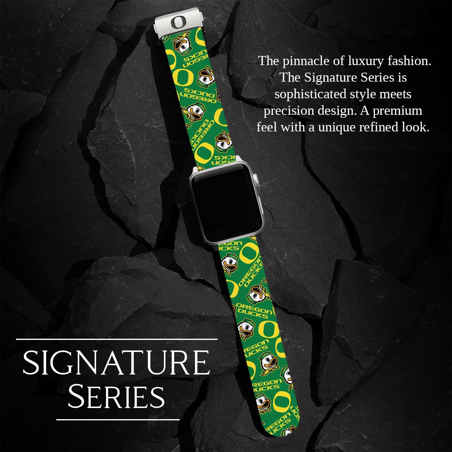 Affinity Bands Oregon Ducks Signature Series Watch Band Compatible with Apple Watch