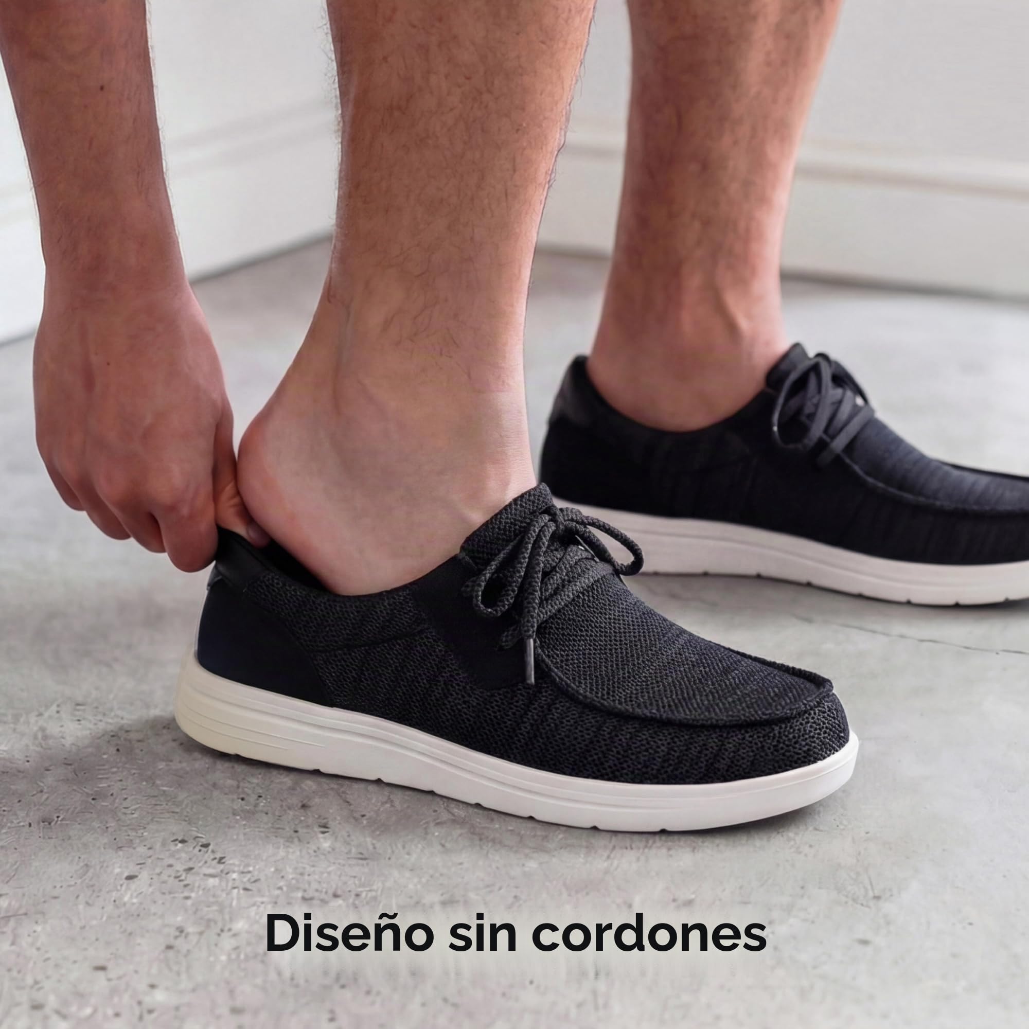 Bruno Marc Mocasines para hombre, con puntera ancha, con soporte de arco, antideslizantes, informales, ligeros, transpirables, cómodos