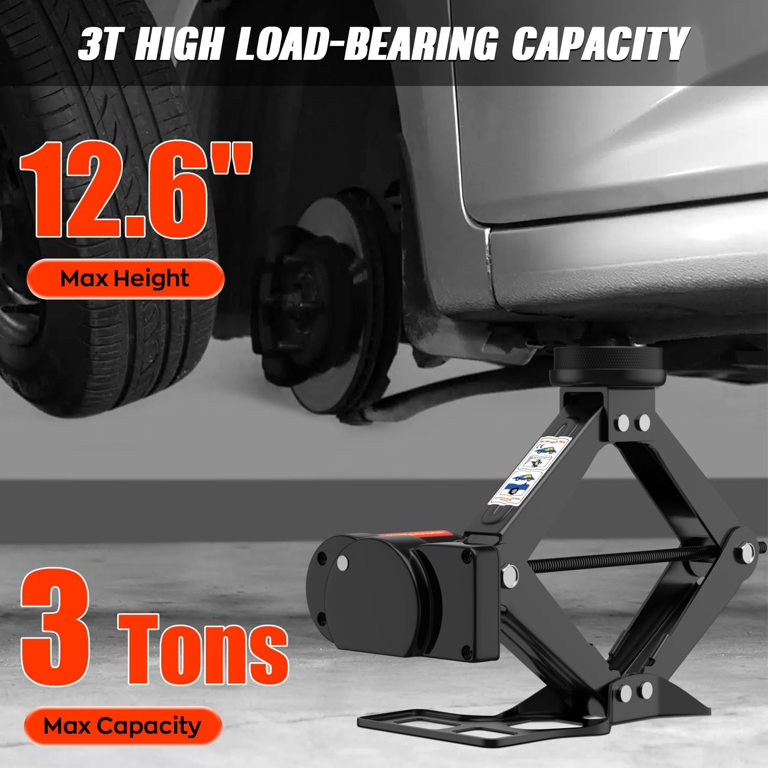 Electric Jack for Tesla Model Y Model 3/S/X - Portable 3 Ton Electric Car Jack Kit for Tesla Vehicles, Tire Changing Kit with Lug Wrench