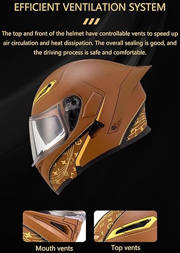 Miniatura 5 de Casco modular de motocicleta abatible, casco para moto de calle, casco modular con doble visera solar, casco de cara completa aprobado por DOT para
