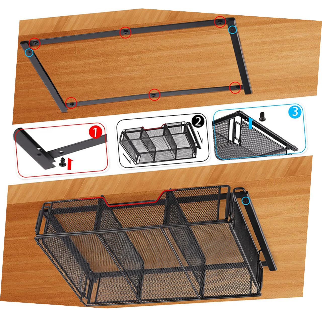 DOITOOL Organisateur De Tiroir Métal Pour Rangement De Documents Support De Bureau Pour Et Articles De Papeterie