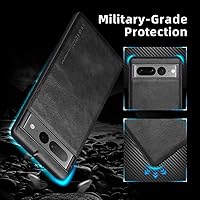 Vista 2 de X-level Funda para Google Pixel 7 Pro 5G, piel sintética de alta calidad, elegante, suave, TPU a prueba de golpes, funda protectora para Pixel 7 Pro