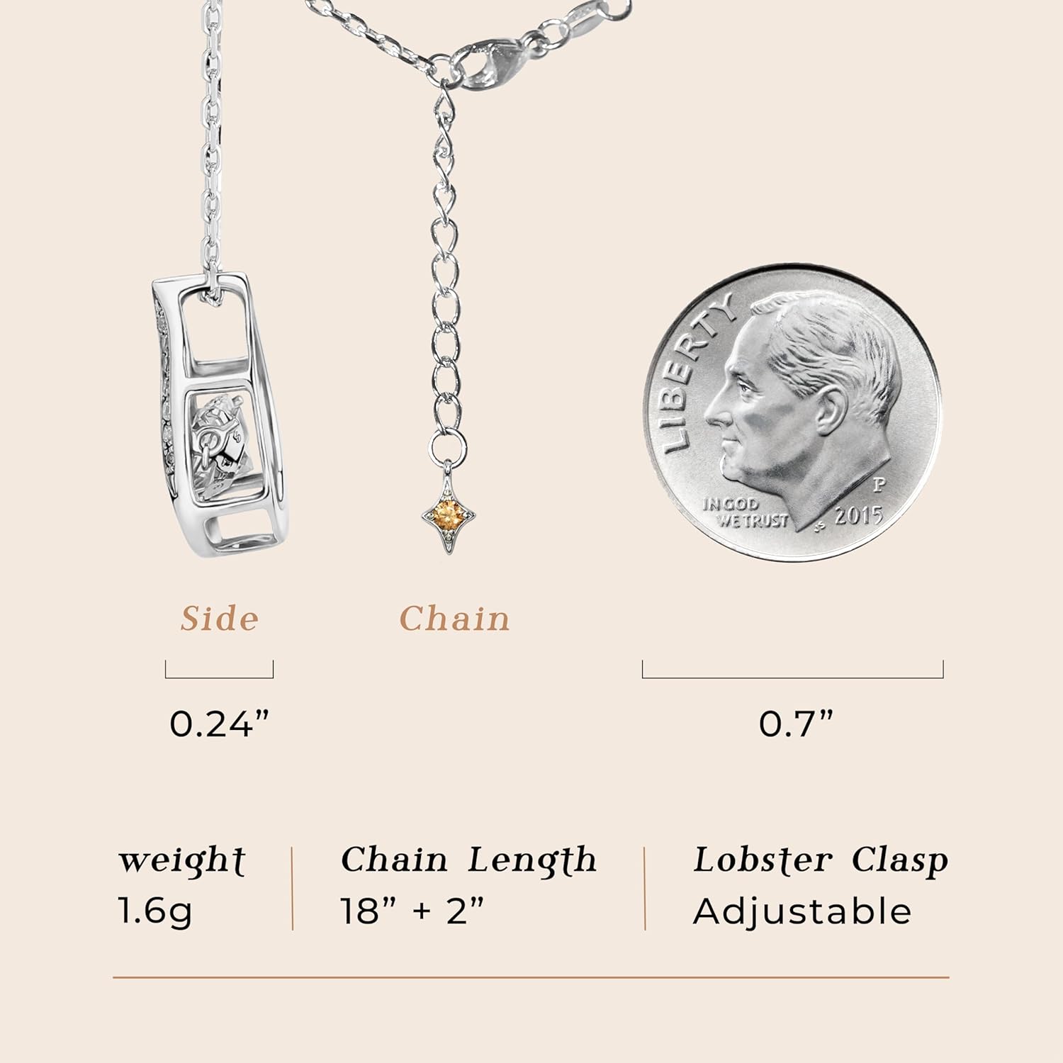 ARINZA Moissanite Necklace for Women, 1 Ct 925 Sterling Silver Dancing Stone Pendant, 18+2 Inch Chain, Valentine’s Day Christmas Gift for Her, Wife, Mom, Anniversary, Birthday - Image 5