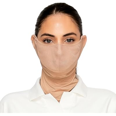 Cooling Face Mask UVA&B 99.9% Block Made in KOREA UV Protection Sports Lightweight Breathable Golf Cycling Driving