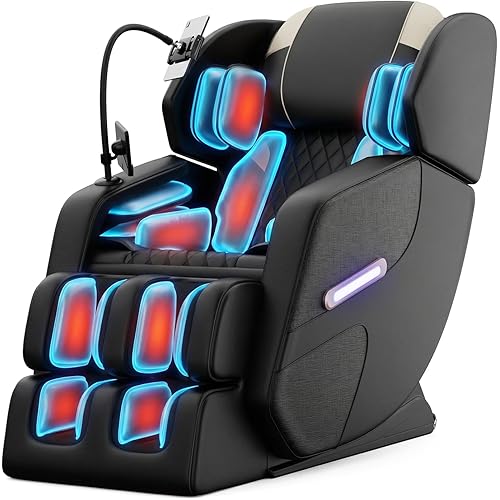 Massage Chair Full Body 2026 Upgraded Zero Gravity Recliner with Heat,8 Fix Points,Bluetooth, Airbag,Touch Screen,Footrest,SL-Track Shiatsu Massage Chair Full Body for Parents Seniors