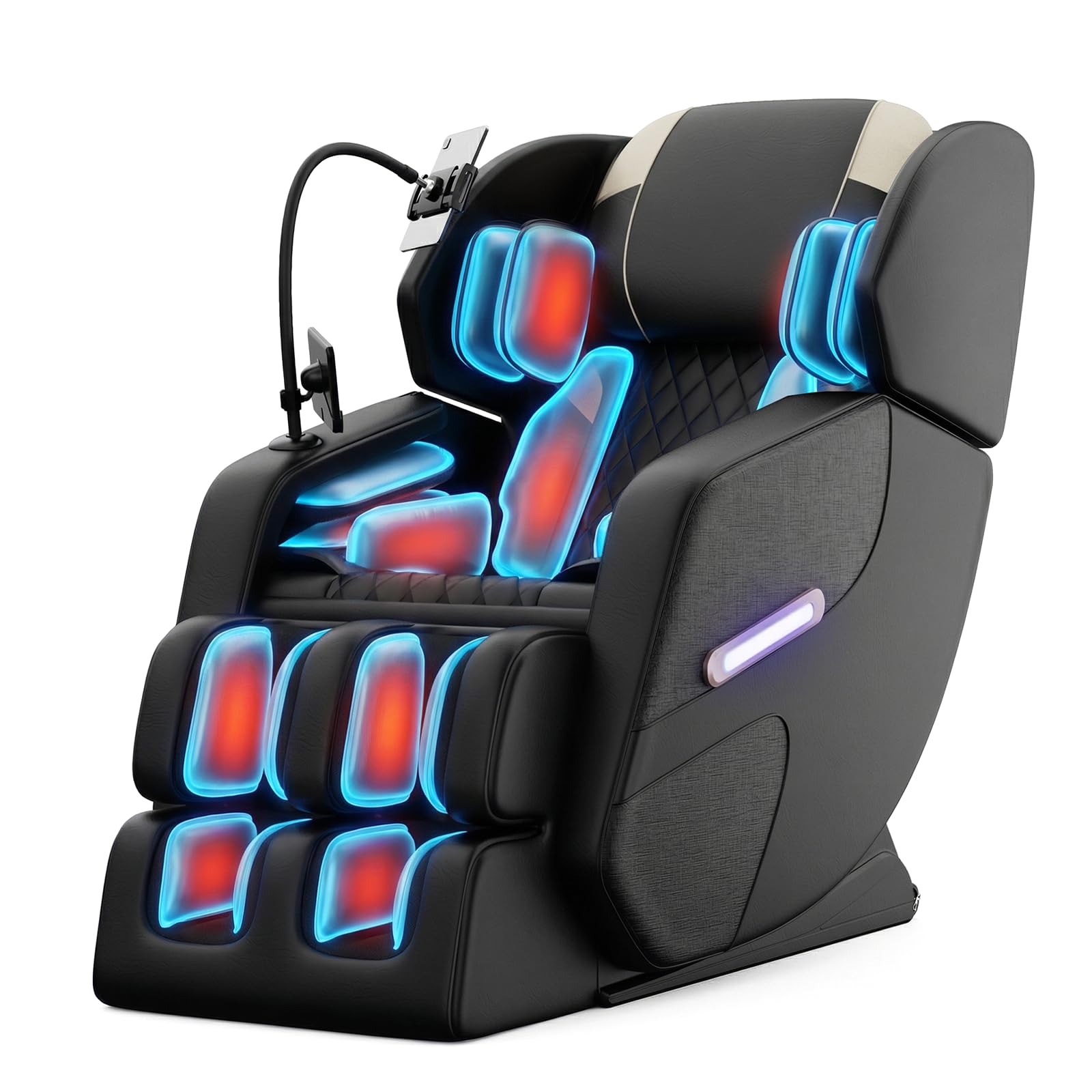 Massage Chair Full Body 2026 Upgraded Zero Gravity Recliner with Heat,8 Fix Points,Bluetooth, Airbag,Touch Screen,Footrest,L-Track Shiatsu Massage