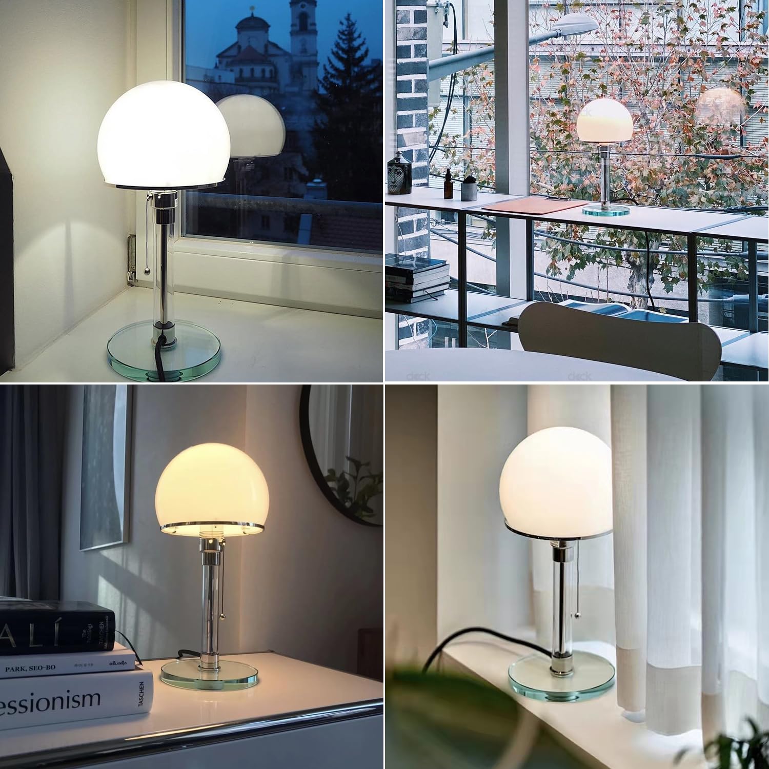Nordische Moderne LED-Tischlampe Schreibtisch-Leselampe Schlafzimmer-Nachttischlampe -Bauhaus-Pilzlampe mit 3 Helligkeitsmodi für Wohnzimmer und Ristoranti