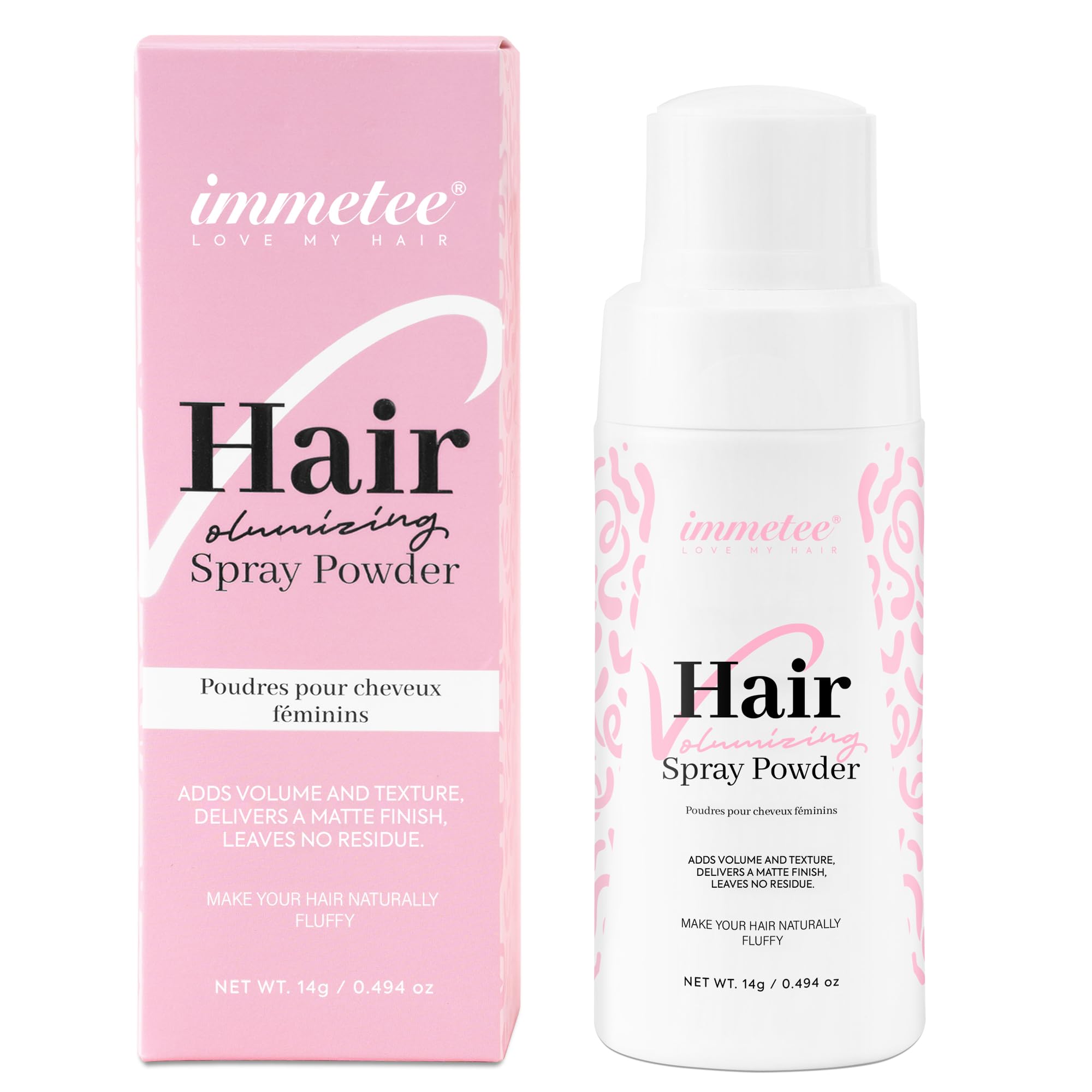 immetee Texture Powder Volumizing Powder for Hair Volume Texture Opaque Effect Natural Finish Hair Volume Spray Root Lifting
