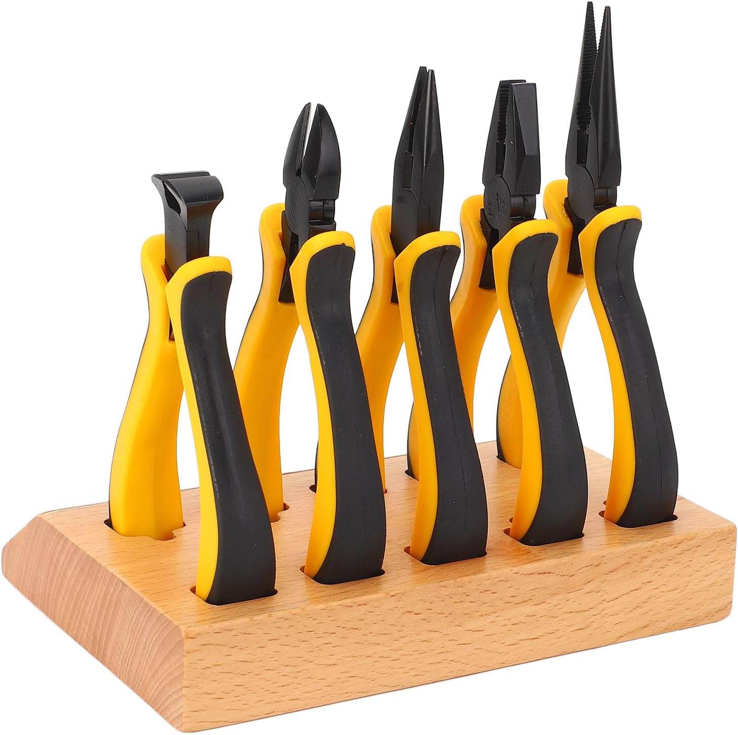 Jewelry Pliers Set Alloy Steel with Rubber Handles - Tiny Tools for Crafts, Key Chain Making Kit, and Earring Repair for Adults