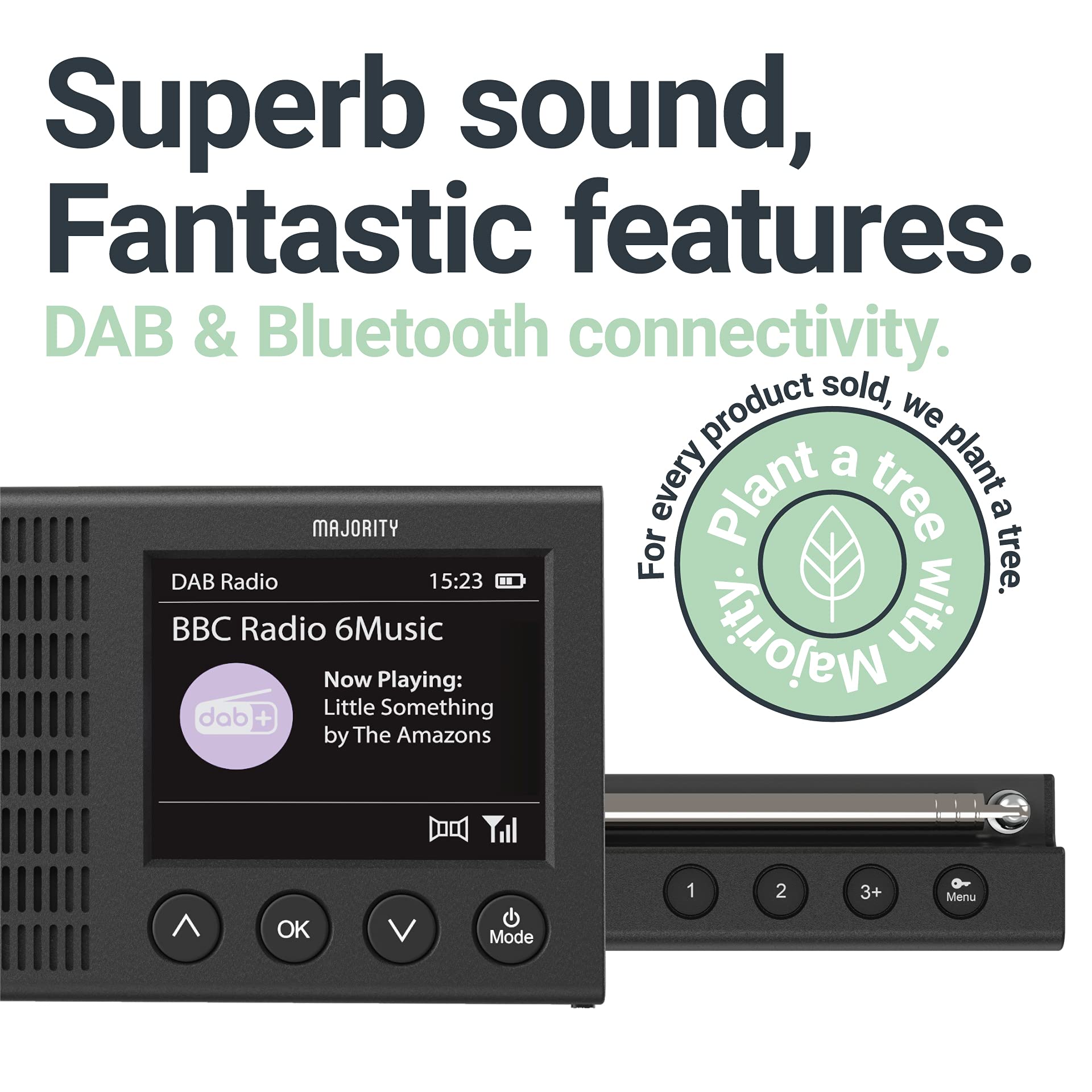 Buy Portable DAB Radio with Bluetooth DAB/DAB+ & FM Radio with