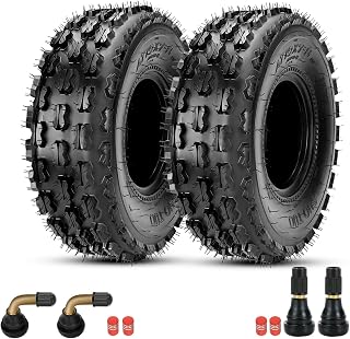 EOPOAYI 19x7-8 Mini Bike Tires Compatible with Coleman CT200U BT200X Baja Warrior MB165 MB200 Axis M200 Taotao Coolster 110cc 125cc ATV UTV Quad 4 Wheeler Go Kart Off-Road Replacement Parts Set of 2