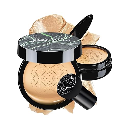 OETUIOW Crema CC con cojín de aire para cabeza de hongo - BB Cream - Base de maquillaje facial para piel madura hidratante corrector ilumina de