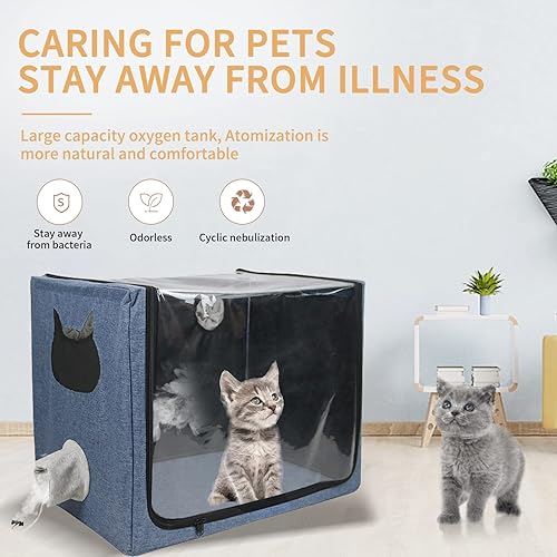 Miniatura 4 de HKDQ Cámara de oxígeno para perros de 100 litros, jaula de oxígeno para animales de la UCI para mascotas, incubadora de gatitos, incubadora de