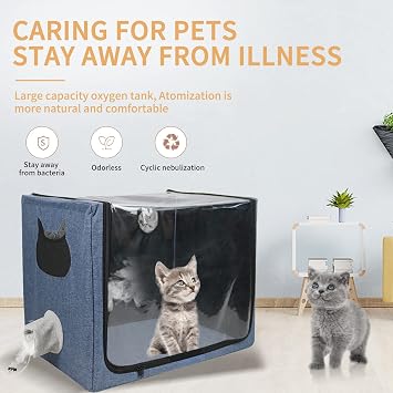 100L Dog Oxygen Chamber,Pet Dog Cat Animal Oxygen ICU Cage Large PET Brooder Nursery,Kitten Incubator, Puppy Incubator with Nebulization Oxygen for Dogs